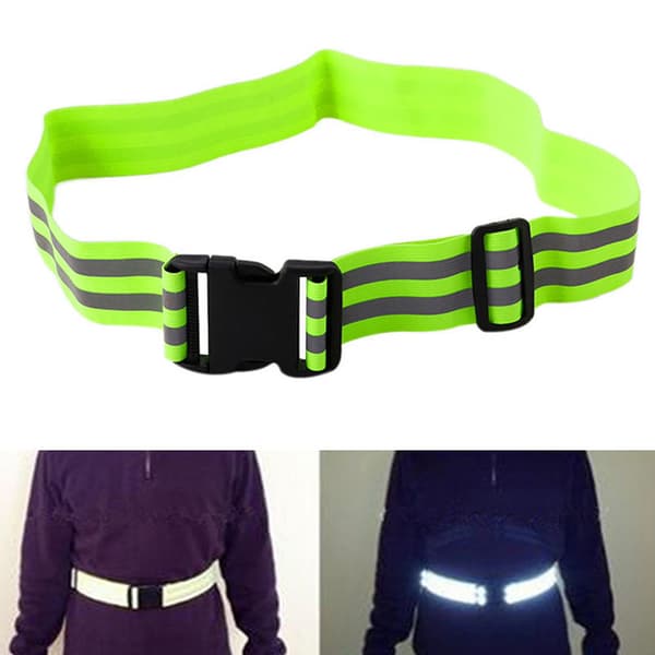 Reflekterande resårband Midjeskydd Reflekterande Night Runni Black 2 pcs