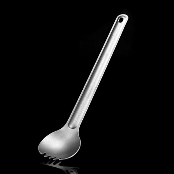 Titaanihaarukka pitkävartinen haarukka ulkoreitin Spork astiasto 21.5*4
