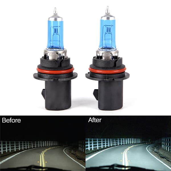2 stk 9007-HB5 Hvit 100/80W Xenon Halogen 5000K Frontlykt #d1 H