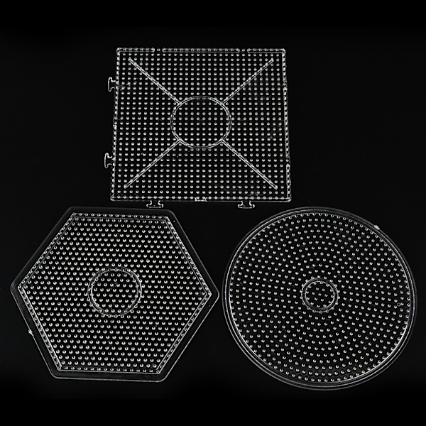 1 st fyrkantiga runda hexagonpärlor genomskinliga för 5 mm Hama B Hexagon