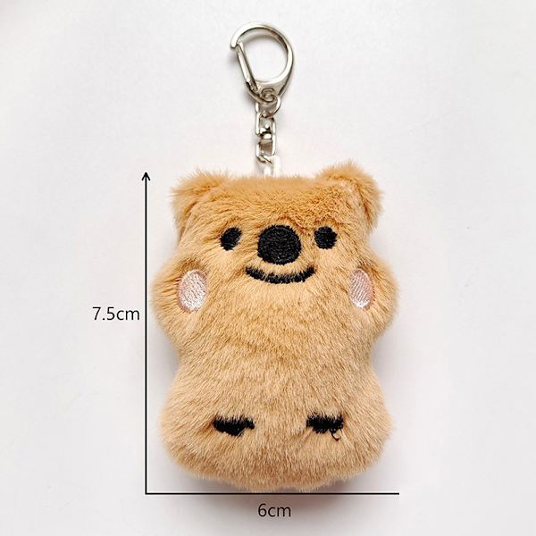 Cartoon Squeak Liten Brun Björnpluch Leksak Nyckelring Ryggsäck Pe 1pc
