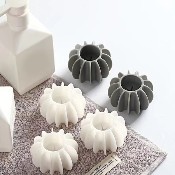 1/3 kpl Silicone Magic Laundry Ball Uudelleenkäytettävät vaatteet Hiustenpoisto Gray 3Pcs