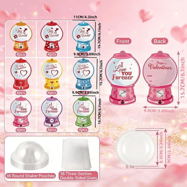 18/36 st Godishållare Grattiskort Tuggummimaskin Design Ex 36PCS