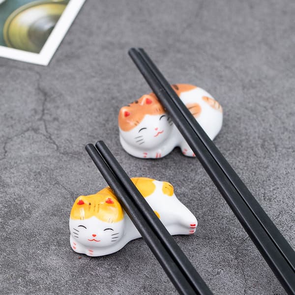 Lucky Cat pinnar Hållare Keramiska pinnar Keramiska heminredning A3