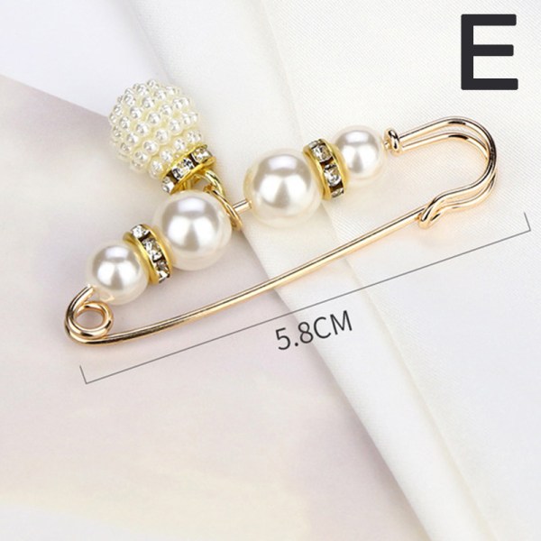 Kläder Broscher Pearl Lapel Pin Tröja Klänning Brosch Byxor Pi E