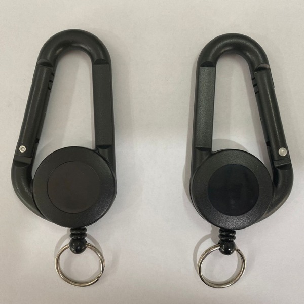 ID-kort Nyckelring Lanyard Clip Nyckelring Infällbart bältesrep H Black