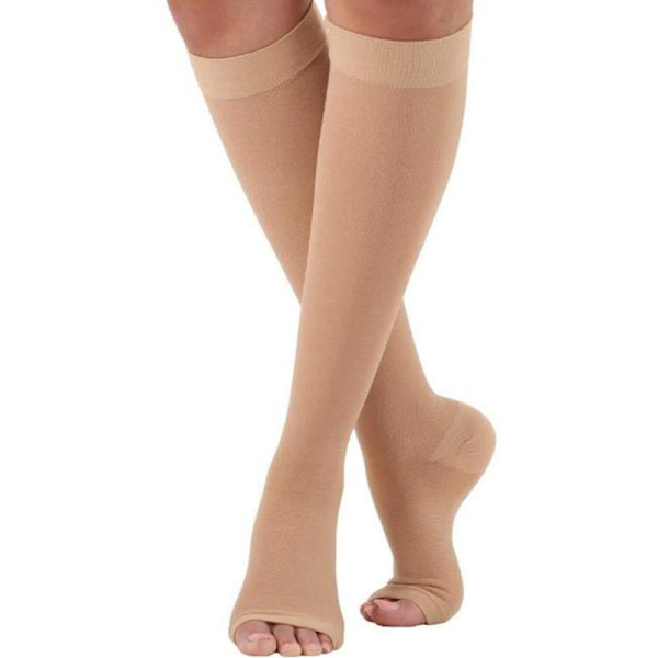 1 par underknæstøttestrømper Varicose Vein Circulation Co Black L/XL