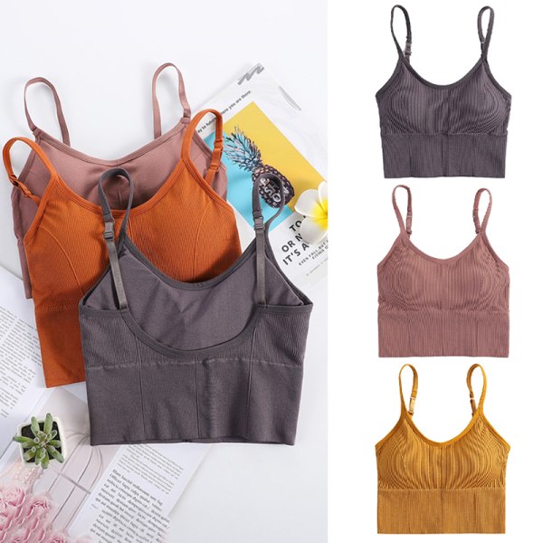 Damtopp Beauty Back bralette Sömlös sport-bh dam orange