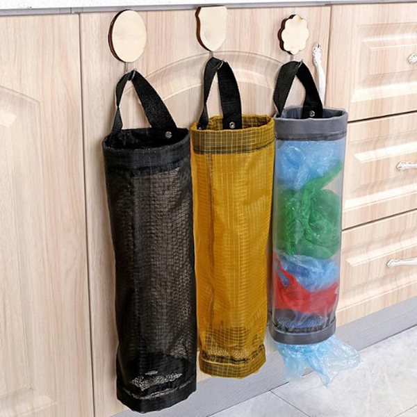 Matkassehållare väggfäste förvaringsdispenser plastkök Gray