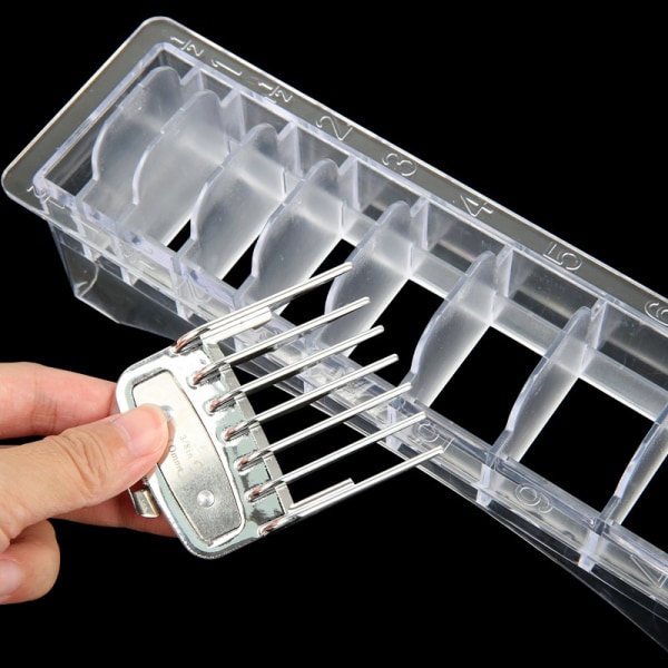 Universal rektangulär plastguide Kam Förvaringslåda Barber Hai 10 grids