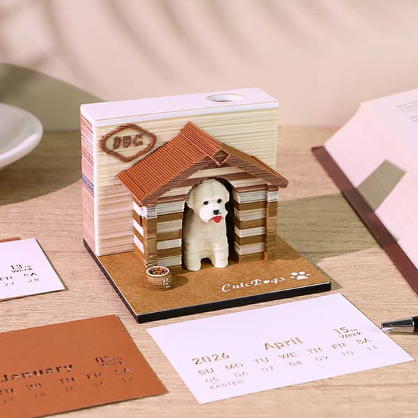 Time Piece Kalender 2026 Skrivebordskalender 3D Avrivningskalender Pa A