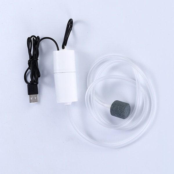 Akvaario Oxygen Air Pump Fish Tank USB Silent Air Compressor Ae White