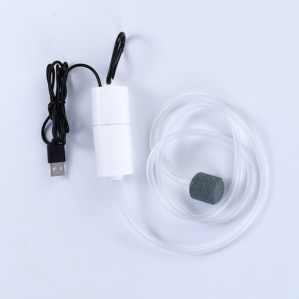 Akvarium oksygen luftpumpe fisketank USB Silent Air Compressor Ae Black