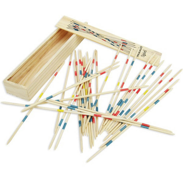 1 Set Traditionella Mikado Spiel Pick Up Sticks Med Box Multipla