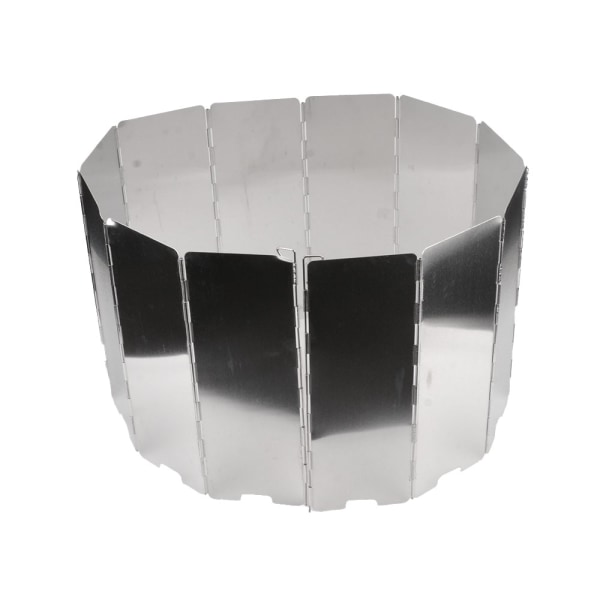 8/10/12/14/16 Plattor Gasspis Vindskydd Utomhuscamping Picn Silver 12pcs