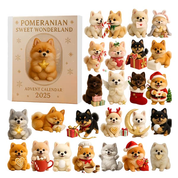 Pomeranian Makea Ihmemaa Joulukalenteri 2025 Multicolor