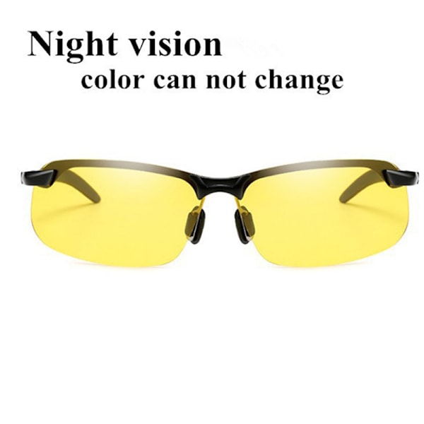 Miesten Polarisoidut Ajolasit Aurinkolasit Day Night Vision Driv Black