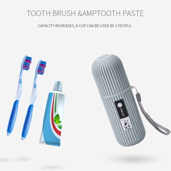 Bärbar tandborste Skydda Hållare Case Resecamping Förvaring Gray