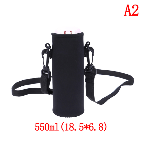 420ml-1500ml vattenflaska cover påshållare rem Black 550ml