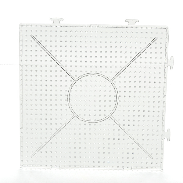 1 st fyrkantiga runda hexagonpärlor genomskinliga för 5 mm Hama B Square