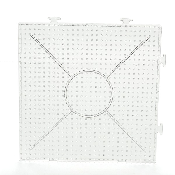 1 stk Firkantede runde sekskantede pinneplater transparente for 5 mm Hama B Square
