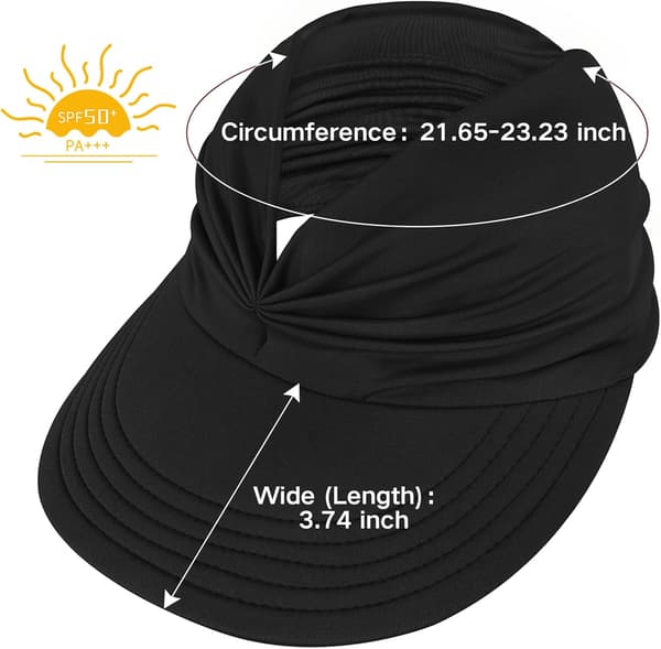 Solhatte til kvinder UV-beskyttelse Solskærm Bred skygge Sommerhatte med hestehale-FX- Rose Red