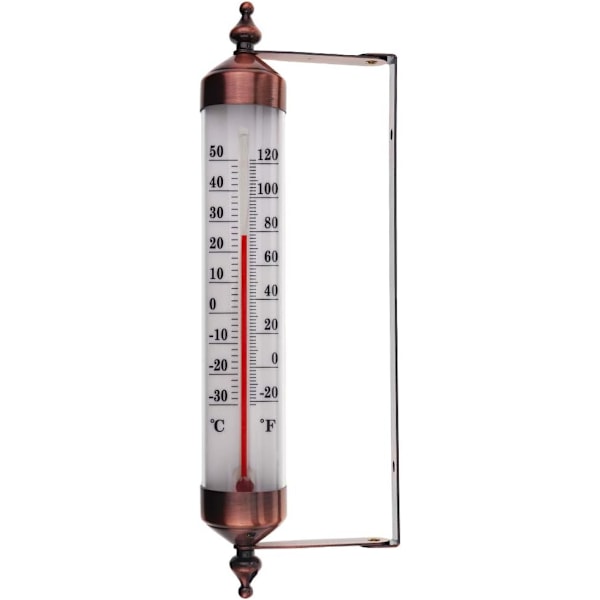Utomhustermometer med mätare, bronsfärg - Stilren utomhustermometer【HY】