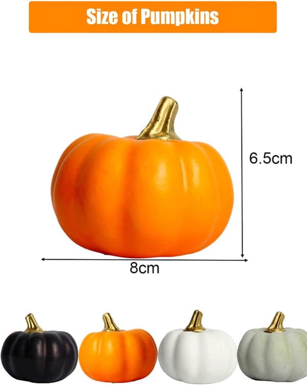 Kunstige græskar af skum til Halloween og efterårsdekoration, genanvendelige hobbygræskar til hjemmet og fester