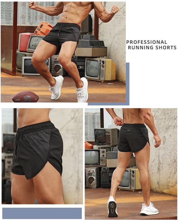 Andningsbara och snabbtorkande sportshorts för män-FX-