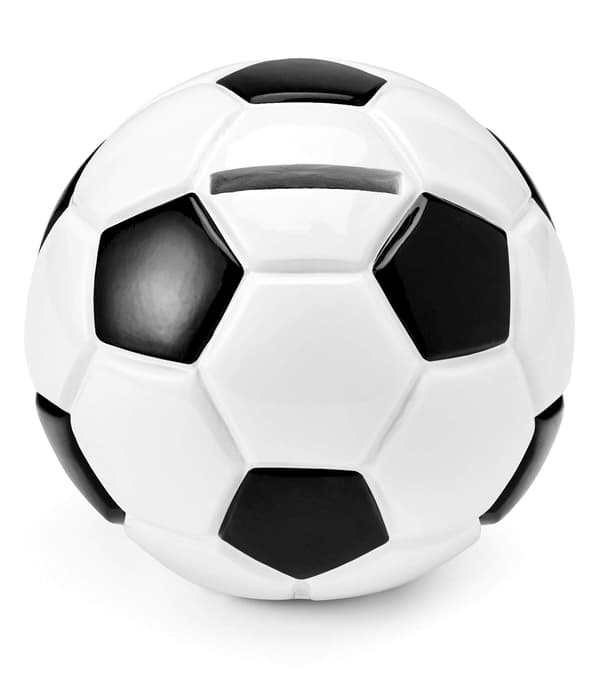 Traditionel Fodbold Sparegris (15,5x15,5x15,5cm)-FX-