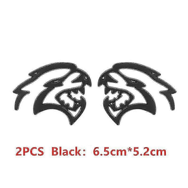 3D Metall Hellcat Bil Logo Dør Skjerm Side Dekaler Badge Dekor Bakluke Emblem Klistremerke For Dodge Challenger Jeep LGL-JK- H-07