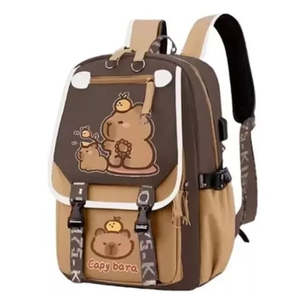 2024 Mochila Capybara, Kawaii Ryggsäckar för Flickor