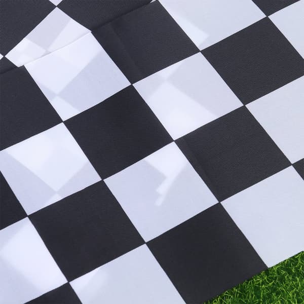 25 stk. svart og hvit rutete håndflagg racing polyesterflagg-FX-