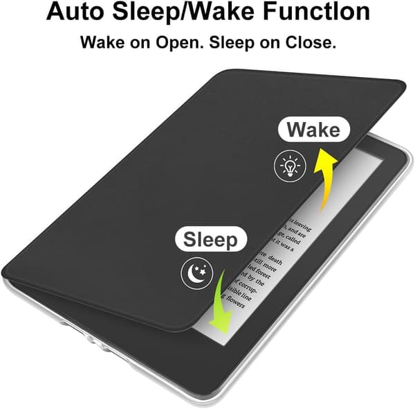 6-inch Kindle Case (11th Generation - 2024), Ultra Clear, Soft, Flexible, Transparent, TPU Back with Auto Sleep/Wake FX