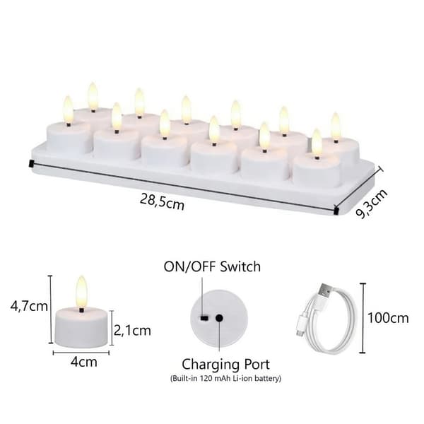 Varmelampe Genopladelig – LED-lys med kontrol og timer-FX-