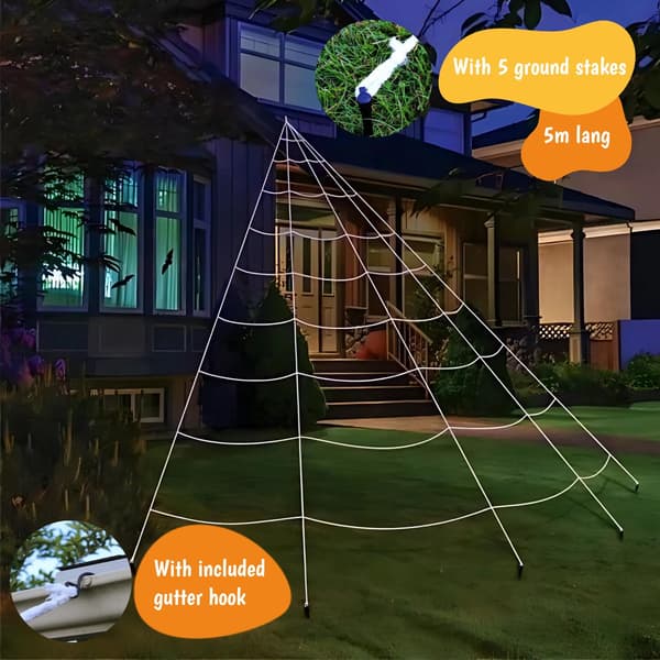 Halloween-edderkoppespind til udendørs og indendørs brug
