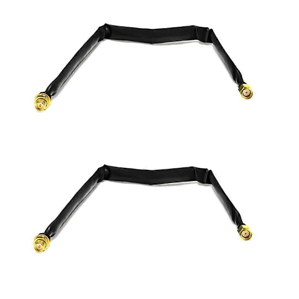 2 stk. RP-SMA han til RP-SMA hun 1-pak fladt koaksialt forlængerkabel 25 cm 802.11Ac 802.11N 802.1【HY】