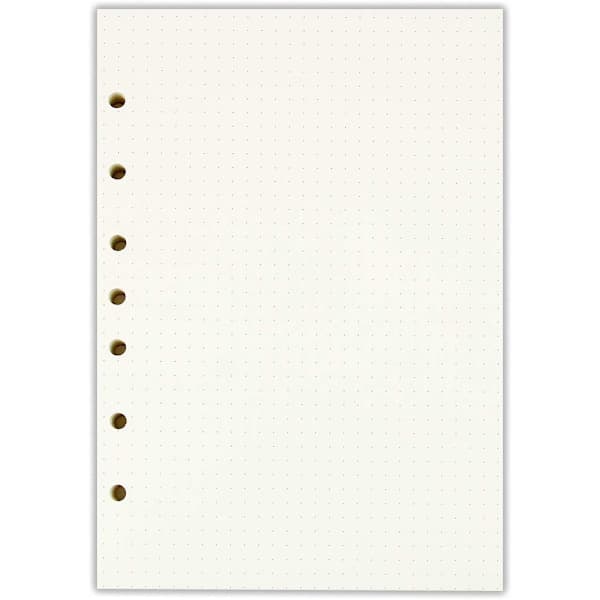 A5 6-håls ringpärm/planerare påfyllningspapper för Filofax, 6 hål, 45 ark/90 sidor, prickigt-FX-