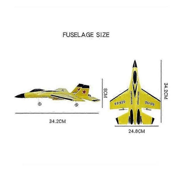 Su 35 RC Flygplan Radiostyrt Flygplan Kontroll Su-35 Jaktplansmodell Flygplan Barn Blå Stil B Blu-FX-