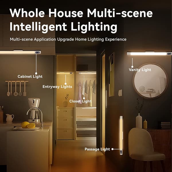 Under Cabinet Lights, Bevegelsessensorlys Innendørs, Skap 2000mAh (3 Fargetemperaturer)-FX-