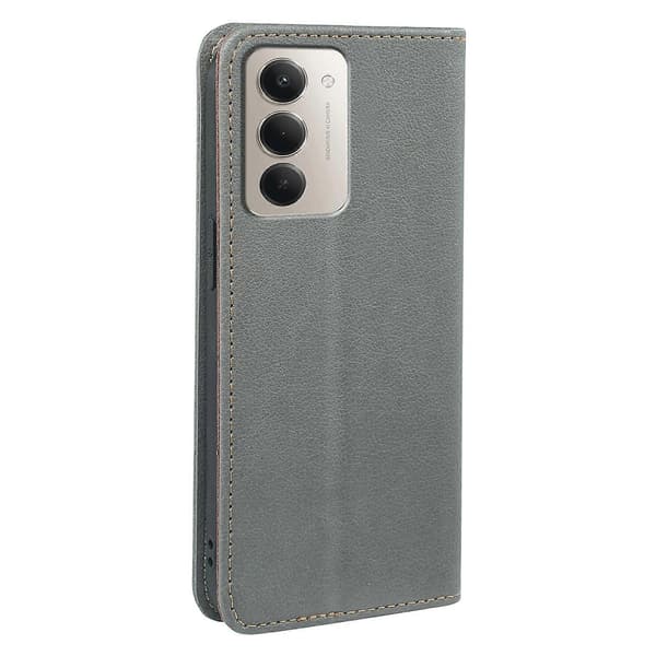 TKdaddy Wallet Case for Xiaomi Redmi 15 5G RFID Blocking PU Leather Flip Phone Case with Strong Magnetic Closure Grey-FX-