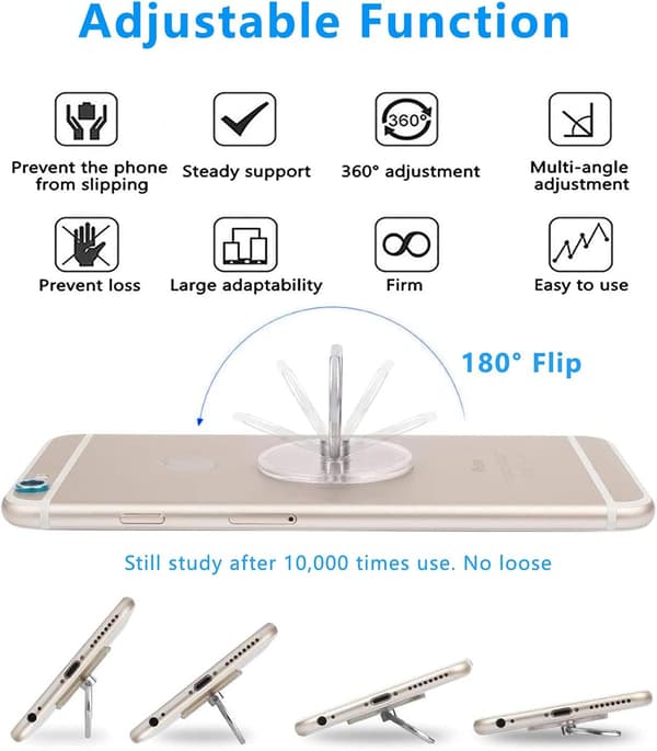 Klar Universal Telefon Ringholder Stand Greb til Alle Mobiltelefoner-FX-