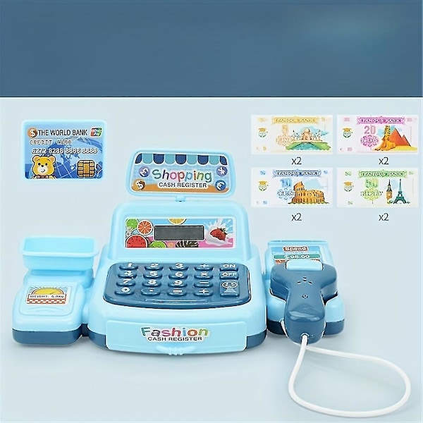 Kasseapparat Leke for Barn Simulert Supermarked Kasseapparat Puslespill 【HY】