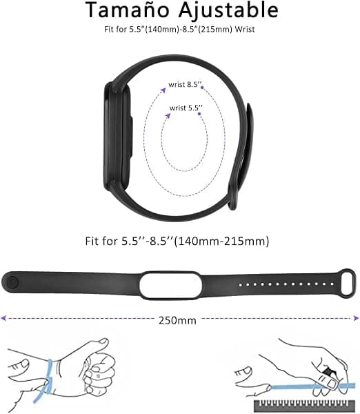 Rem til Xiaomi Mi Band 5/6, klassiske og farverige bløde silikone-udskiftningsremme til Amazfit Band 5.-FX-