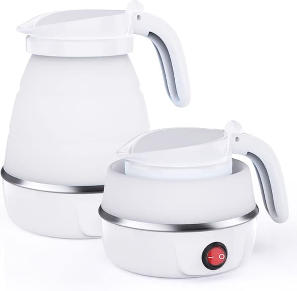 Sammenleggbar vannkoker | Sammenleggbar silikondesign | Bærbar for te og kaffe-FX-