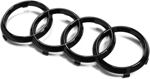273 mm Audi 82A071801 Grillplade, Ringe Black Edition Emblem Sort-FX-