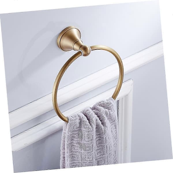 Håndklestang Rund Håndkleholder Messing Antikk Børstet Elegant Design 2025-FX-