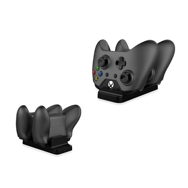 Dubbel Laddningsdocka Kontroll Laddare + 2st Laddningsbara Batterier för XBOX ONE Laddningsbart Batteri Bästa Dubbla Laddningsstationen