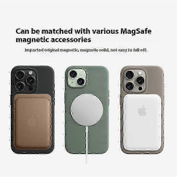 Til iPhone 15 Pro Cover med MagSafe - Flydende Silikone Beskyttelse (Bedst sælgende)-FX-