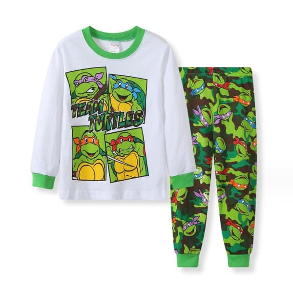 Børn Teenage Mutant Ninja Turtles Pyjamas Sæt Langærmede Bukser A-FX-